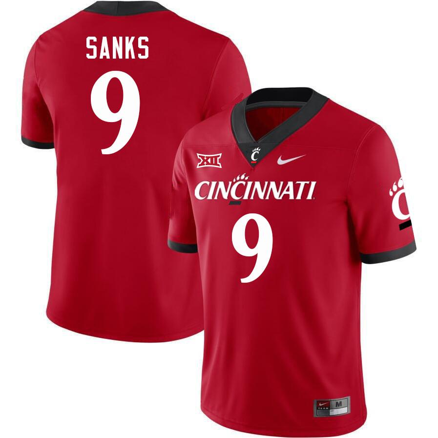 Cincinnati Bearcats #9 Jiquan Sanks College Football Jerseys Stitched-Red